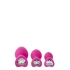 Set of 3 pcs. Flirts pink heart silicone butt plugs [2]