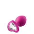 Set of 3 pcs. Flirts pink heart silicone butt plugs [4]