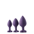 Set of 3 pcs. Flirts purple heart silicone anal dilators [3]