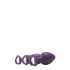 Set of 3 pcs. Flirts purple heart silicone anal dilators [5]