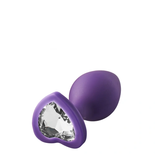 Set of 3 pcs. Flirts purple heart silicone anal dilators [7]