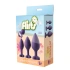 Set of 3 pcs. Flirts purple heart silicone anal dilators [9]