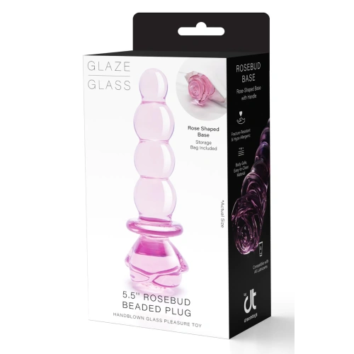 Dilyana- Glass anal dilator Rosebud Beaded Plug [14]