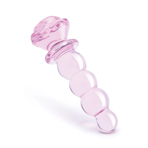 Dilyana- Glass anal dilator Rosebud Beaded Plug