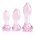 Dilyana- Set of 3 Rosebud glass anal dilators