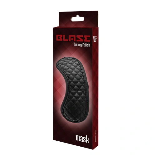 Blaze Diamond black eco leather luxury eye mask [10]