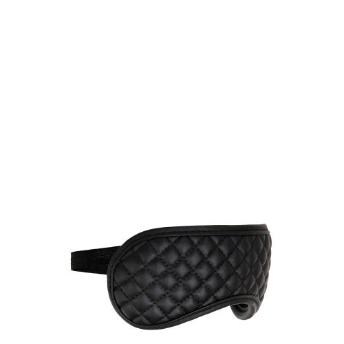 Blaze Diamond black eco leather luxury eye mask [2]