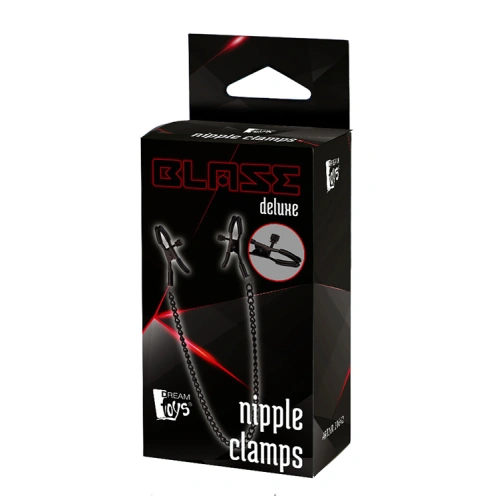 Blaze Deluxe Chain Nipple Clips Black [1]