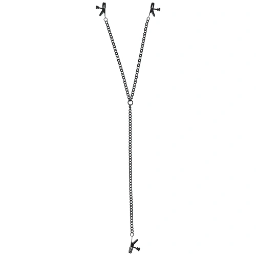 Blaze Deluxe Chain Clit & Nipple Clips Black [1]