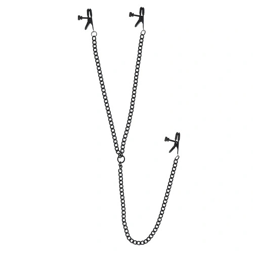 Blaze Deluxe Chain Clit & Nipple Clips Black [2]
