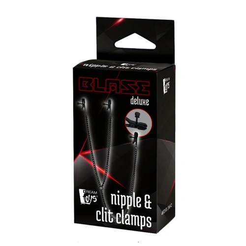 Blaze Deluxe Chain Clit & Nipple Clips Black [5]