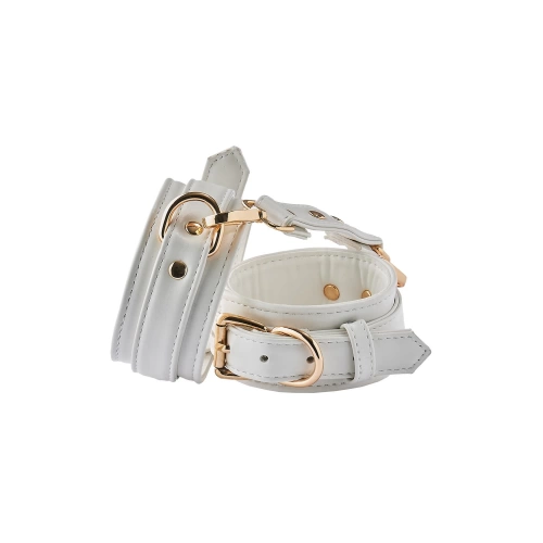 OK Nina - Blaze Elite Eco Leather Luxury Handcuffs White [1]