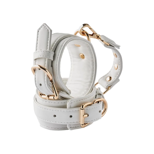 OK Nina - Blaze Elite Eco Leather Luxury Handcuffs White