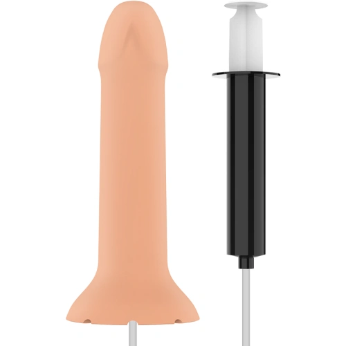 Ejaculating silicone dildo flipper