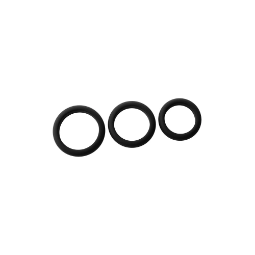 **Dilyana- Set of 3 pcs. Ram Rod silicone penis rings black [5]