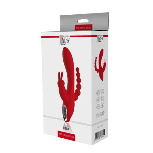 Rechargeable anal-vaginal rabbit vibrator made of silicone Hera [4]