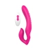 Strapless strap-on with rechargeable vibrating dildo and wireless remote