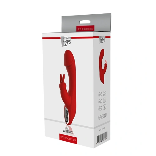 **Dilyana- Rechargeable rabbit vibrator made of silicone Artemis red [5]