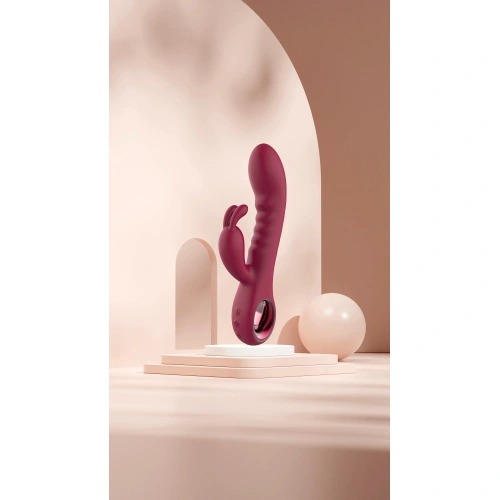 Dilyana- Luxurious rechargeable rabbit vibrator made of silicone Glam red [8]
