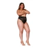 Dreamgirl 1477 Black High Waist Lace Brazilian