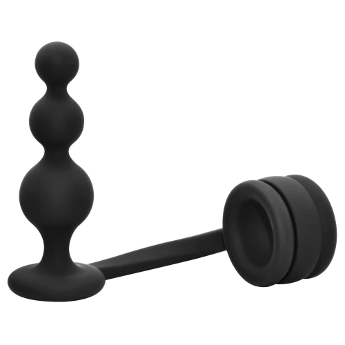 Nina - 2 in 1 silicone toy cock ring with anal rosary Ramrod [2]