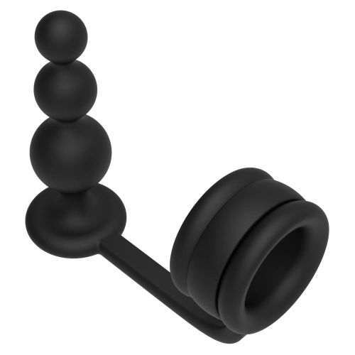 Nina - 2 in 1 silicone toy cock ring with anal rosary Ramrod [3]