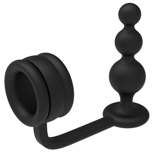 Nina - 2 in 1 silicone toy cock ring with anal rosary Ramrod [4]
