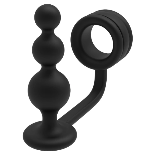 Nina - 2 in 1 silicone toy cock ring with anal rosary Ramrod [6]