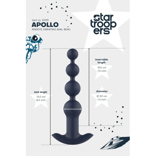 Star Troopers Apollo Remote Control Rechargeable Silicone Anal Beads [9]