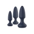 Set of 3 Vibrating Butt Plugs for Advanced Star Troopers Mars Dark Blue