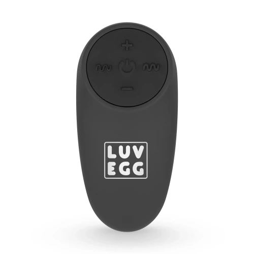 Rechargeable Silicone Vibro Egg with Remote Luv Egg Black [2]