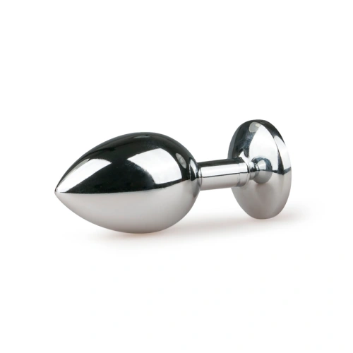 Metal butt plug - jewel with pink crystal medium [1]
