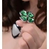 Lucky Clover S Clover Green Crystal Jewel Metal Butt Plug [2]