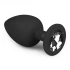 Silicone anal dilator with Diamond L crystal black