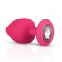 Set of 3 pcs. silicone anal dilators with Diamond pink crystal [2]