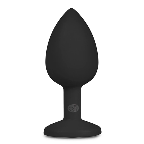 Silicone butt plug with Diamond S crystal black [1]