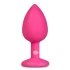 Silicone Butt Plug with Diamond S pink crystal [1]
