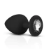 Set of 3 pcs. silicone butt plugs with Diamond crystal black [2]