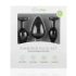 Set of 3 pcs. silicone butt plugs with Diamond crystal black [4]