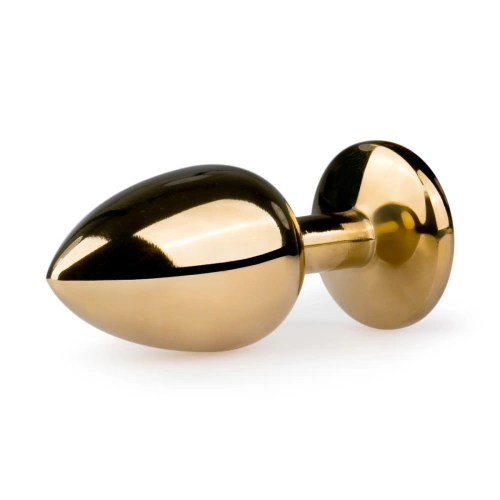 Metal anal dilator-jewel in gold with small crystal [1]