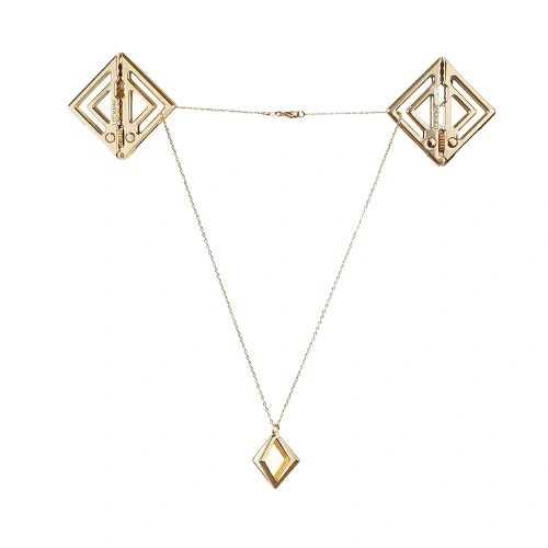 Lockink Luxury Gold Thin Chain Nipple Clip and Lightweight Pendant Set [1]