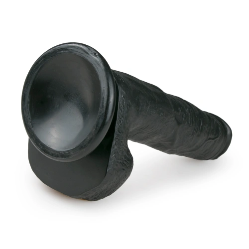 Large realistic dildo with testicles Easy 26.5 cm. black [2]