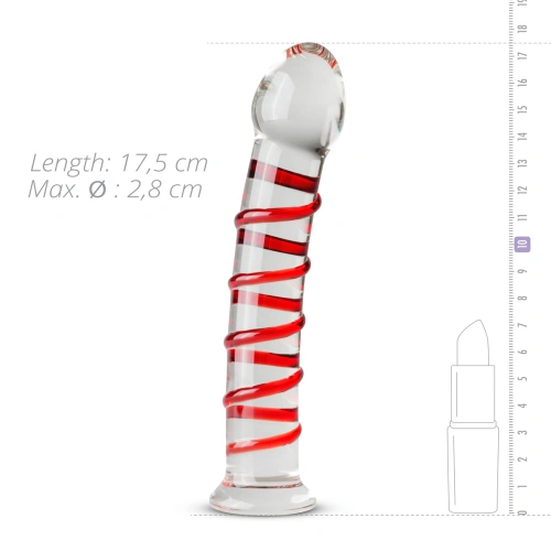 Gildo 15 embossed glass dildo [3]