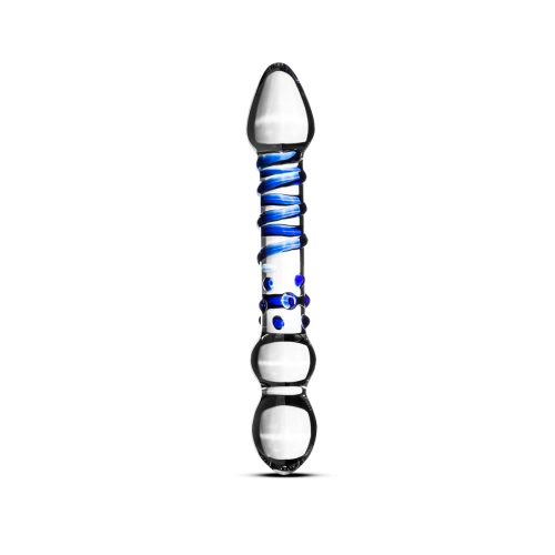 ​Glass embossed double-ended dildo Gildo 21