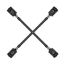 Cross Metal Bondage Bar with Wrist and Ankle Restraints Bedroom Fantasies