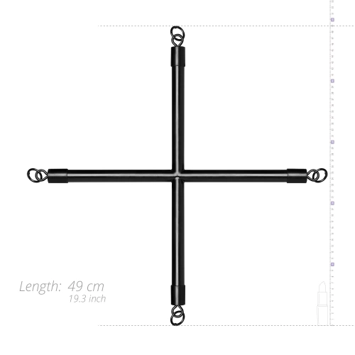 Cross Metal Bondage Bar with Wrist and Ankle Restraints Bedroom Fantasies [4]