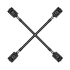 Cross Metal Bondage Bar with Wrist and Ankle Restraints Bedroom Fantasies