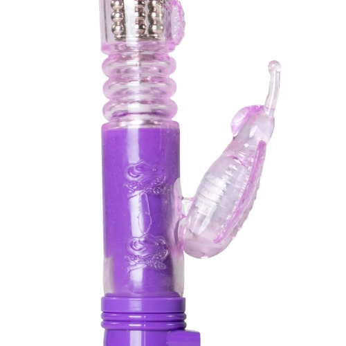 Vibrator with movable end "back and forth" Butterfly purple [1]