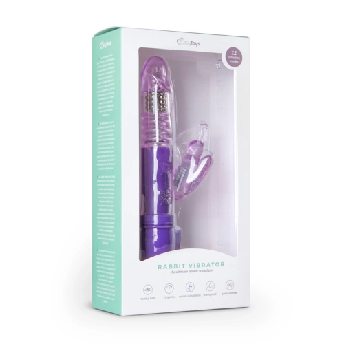 Vibrator with movable end "back and forth" Butterfly purple [3]