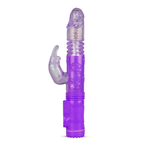 ​Rabbit vibrator with rotating end and pearls and up and down movement Easy purple [1]